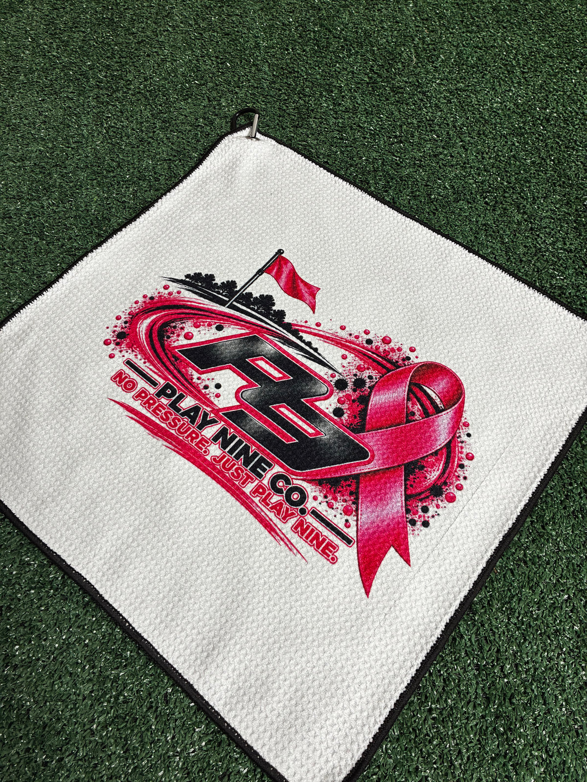 P9 Golf Towel – Breast Cancer Awareness Edition
