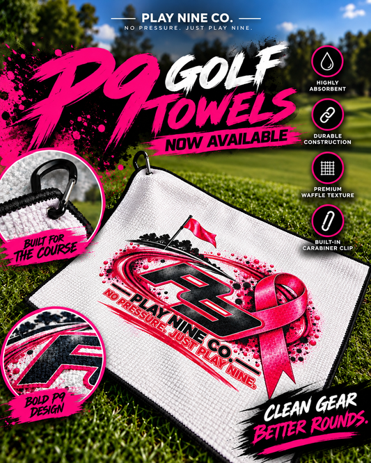 P9 Golf Towel – Breast Cancer Awareness Edition
